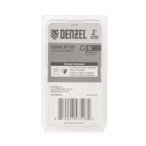 Набор бит DENZEL S2x50, 5 шт.