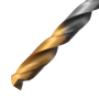 Сверло спиральное по металлу DENZEL 8 х 165 мм, Р6М5, Golden Tip, удлиненное