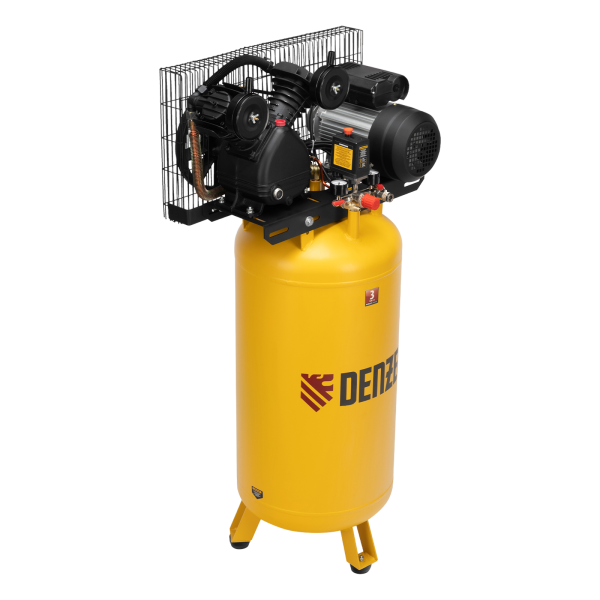 Компрессор воздушный DENZEL BCV2200/100V, 2.3 кВт, ременный привод, 100 литров, 440 л/мин