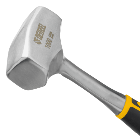 Кувалда DENZEL 1 кг, цельнометаллическая, двухкомпонентная рукоятка