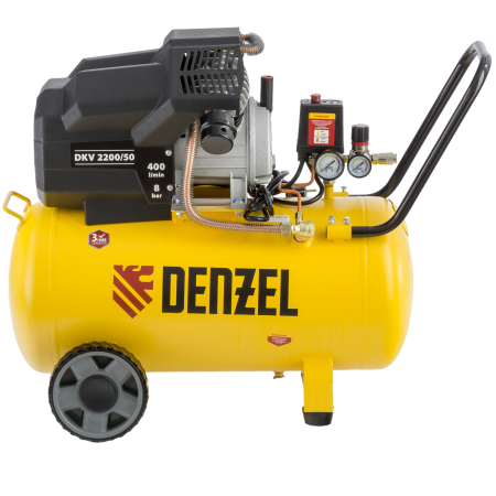 Компрессор воздушный DENZEL X-PRO DKV2200/50, 2.2 кВт, 400 л/мин, 50 л