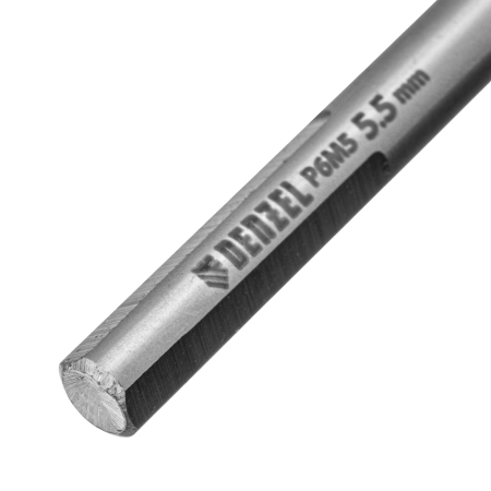 Сверло спиральное по металлу DENZEL 5,5 x 93 мм, Р6М5, Golden Tip