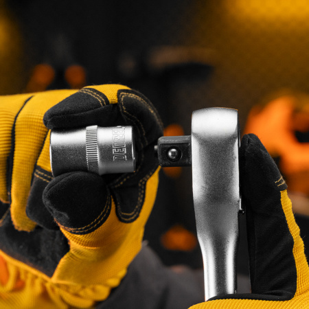 Ключ-трещотка DENZEL 1/2", 90 зубьев, с быстрым сбросом, CrV