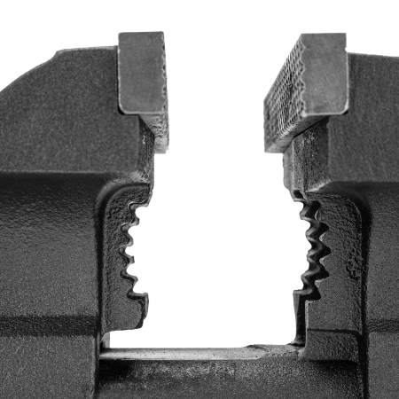 Тиски слесарные DENZEL BVH-200, 200 мм, поворотные, стальная направляющая, с наковальней