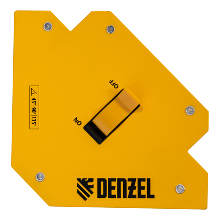 Фиксатор магнитный DENZEL отключаемый для сварочных работ усилие 55 LB, 45х90х135 град.