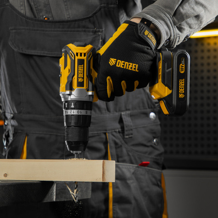 Дрель-шуруповерт аккумуляторная ударная бесщет DENZEL CIDB-18-02, Li-Ion, 18 В