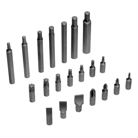 Набор инструментов DENZEL 1/2", 1/4", CrV, S2, пластиковый кейс, 122 предмета