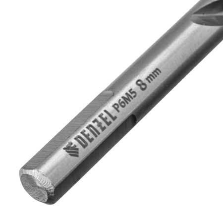 Сверло спиральное по металлу DENZEL 8 x 117 мм, Р6М5, Golden Tip