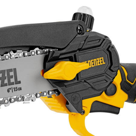 Цепная мини-пила аккумуляторная бесщет. DENZEL CCS-150, шина 150 мм, Li-Ion, 20 В