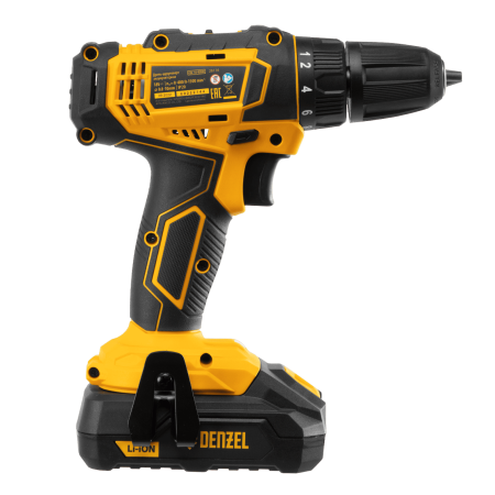 Аккумуляторная дрель-шуруповерт DENZEL CDL-18-02BM, Li-Ion, 18 В, 2 аккумулятор
