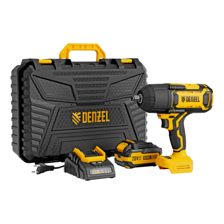 Гайковерт ударный аккумуляторный бесщет. DENZEL CIWH-BL-20-1000, Li-Ion, 20 В Гайковерт ударный аккумуляторный бесщет. DENZEL CIWH-BL-20-1000, Li-Ion, 20 В