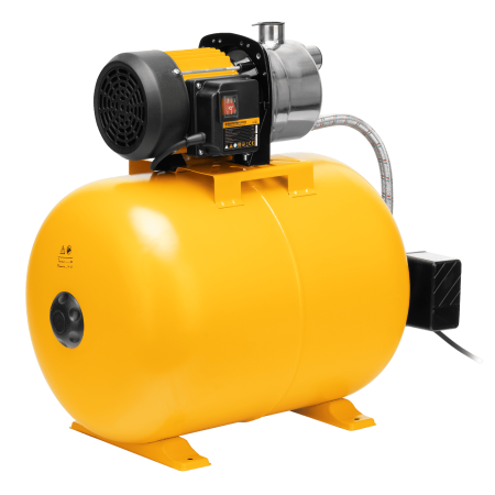 Насосная станция DENZEL PSL1100X, 1100 Вт, 3600 л/ч, ресивер 50 л, подъем 45 м, нержавейка
