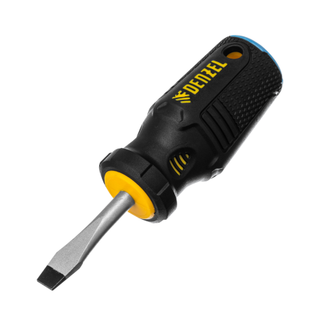 Отвертка DENZEL SL6x38 мм, S2, 3к рукоятка