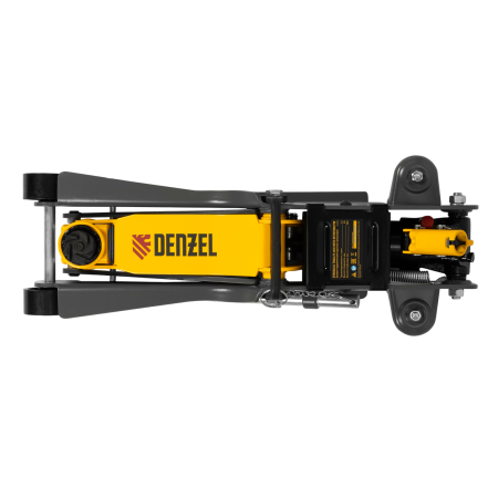 Домкрат гидравлический подкатной с фиксатором DENZEL 2,5 т,  85-385 мм, в пласт. кейсе