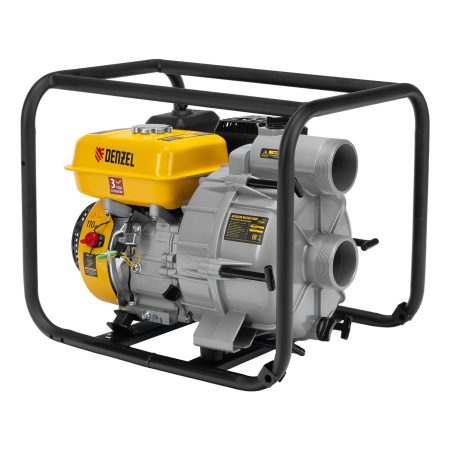 Мотопомпа бензиновая для грязной воды DENZEL PX-80D7, 7 л.с., 3", 1300 л/мин, глуб 8 м,напор 30 м