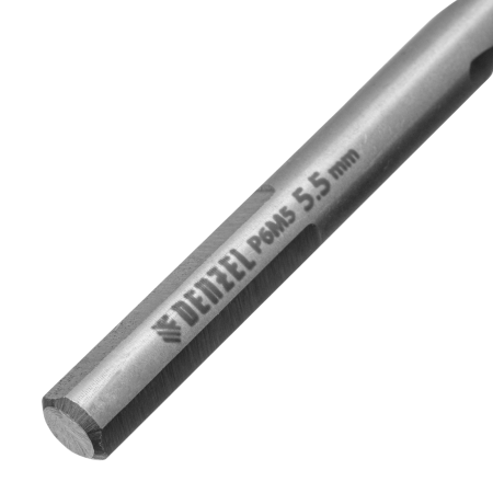 Сверло спиральное по металлу DENZEL 5,5 x 93 мм, Р6М5, Golden Tip, многогранная заточка