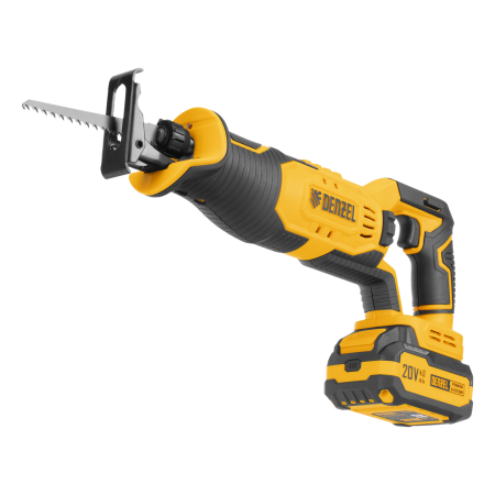 Пила сабельная аккумуляторная DENZEL RS-180,  Li-Ion, 20 В