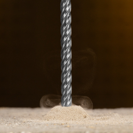 Бур по бетону DENZEL, цельная крестовая пластина, 10x315 мм, SDS PLUS