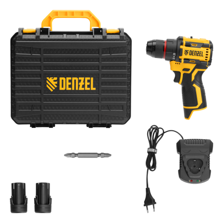 Дрель-шуруповерт аккумуляторная бесщет. DENZEL CDH-BL-12, Li-Ion, 12 В