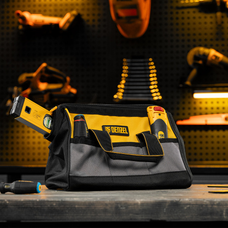 Сумка для инструмента DENZEL 305х190х195 мм, 14 карманов