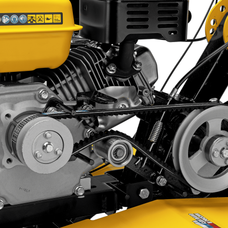 Мотоблок DENZEL DPT-270SB, 7 л.с., ремен.сцеп, фрез 3х4, ШОМ, без колес, передачи 2В/1Н