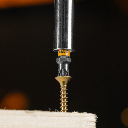 Бита DENZEL PZ1х25, сталь S2, шестигранный профиль, 10 шт. Е 6,3