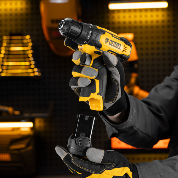 Дрель-шуруповерт аккумуляторная DENZEL CDQ-12, Li-Ion, 12 В