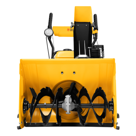 Гибридная снегоуборочная машина DENZEL с функц. подметания SWB-800, 212 сс, руч. старт, 2 насадки