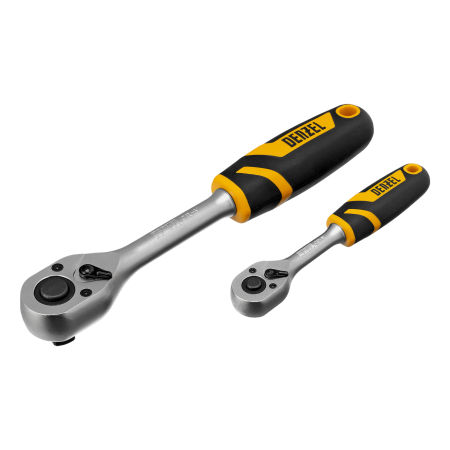 Набор инструментов DENZEL 1/2", 1/4", CrV, S2, пластиковый кейс, 122 предмета