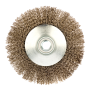 Щетка для УШМ DENZEL 746163, 125 мм, «тарелка», витая нержавеющая проволока 0.3 мм, М14
