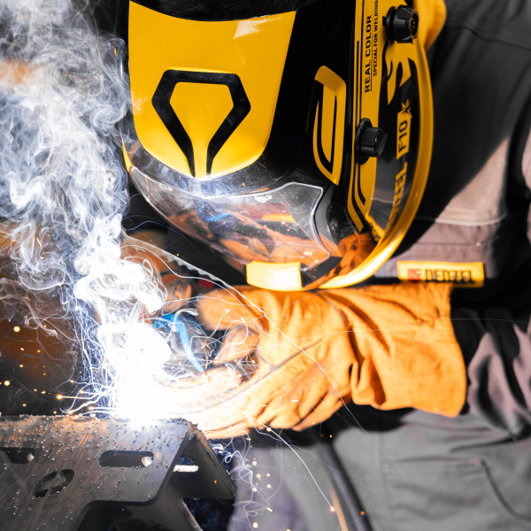 Щиток защитный лицевой DENZEL (маска сварщика) F10, см. окно 100х96, Real Color, DIN 4-8/9-13