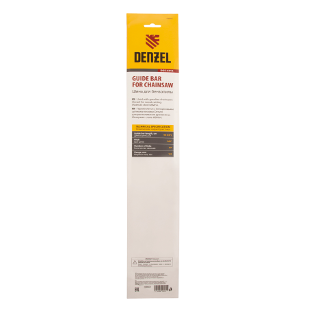Шина для бензопилы DENZEL DGS-4516 59801, длина 40 см, шаг 3/8, паз 1.3 мм, 57 звеньев