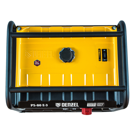 Генератор бензиновый DENZEL PS 80 E-3, 6.6 кВт, 400 В, 25 л, электростартер