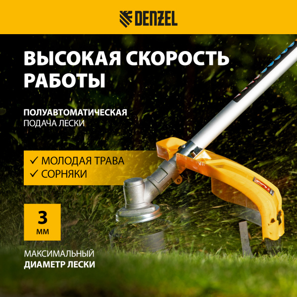 Катушка для триммера DENZEL полуавтомат. гайка М10, М12, М12, лев. резьба,шаг 1,25 1,5 1,75 мм