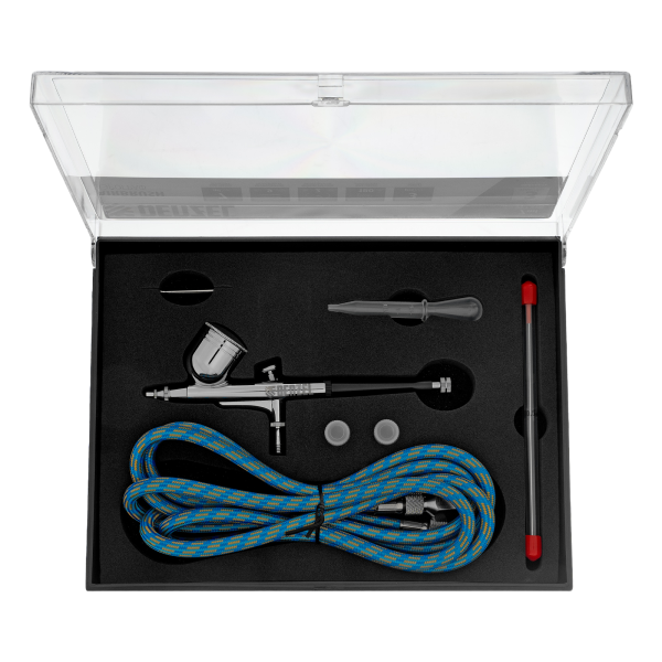 Аэрограф с верхним бачком DENZEL AB1, 0.2/0.3/0.5 мм, 7 мл, 9 л/мин