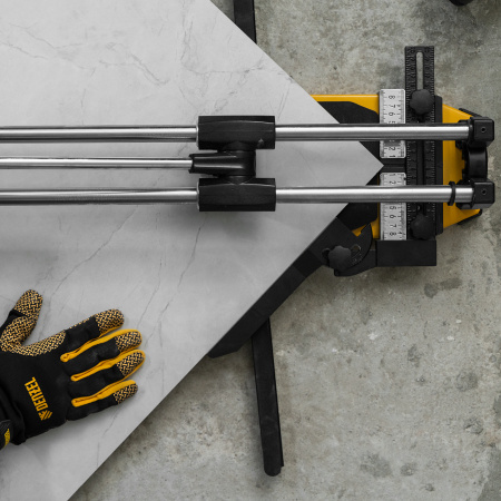 Плиткорез DENZEL 1000х14мм, цельнометал. напр., каретка на подш., стальная станина, рукоятка-пенал