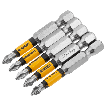 Набор бит DENZEL PH1x50, 5 шт.