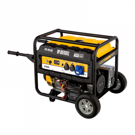 Генератор бензиновый DENZEL PS 70 EA, 7.0 кВт, 230 В, 25 л, электростартер