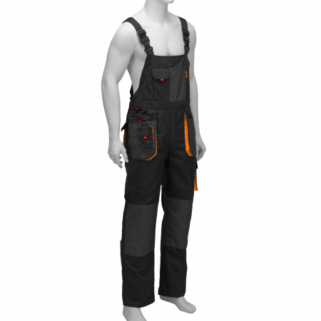 Полукомбинезон профессиональный рабочий DENZEL 65% полиэстер 35% хлопок, XL