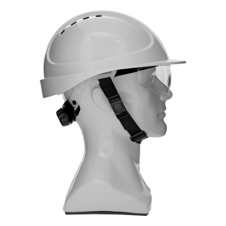 Каска защитная DENZEL ударопр.«Форвард» (К-05),ABS/PC,комплект со встроен.очк.ОЧК-05 Форвард, белая