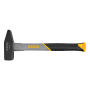 Молоток слесарный DENZEL 1000 г, кованый, фибергласовая  рукоятка c TPR покрытием