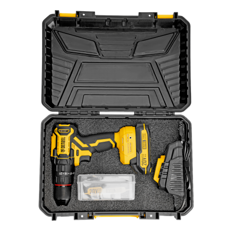 Дрель-шуруповерт аккумуляторная ударная бесщет. DENZEL CIDH-BL-20, Li-Ion, 20 В Дрель-шуруповерт аккумуляторная ударная бесщет. DENZEL CIDH-BL-20, Li-Ion, 20 В