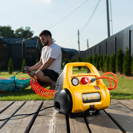 Компрессор воздушный DENZEL РС 1/6-180, 1.1 кВт, 180 л/мин, 6 л