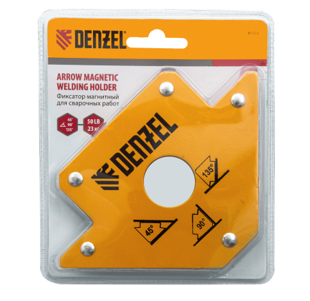 Фиксатор магнитный для сварочных работ DENZEL 97553, усилие 50 Lb