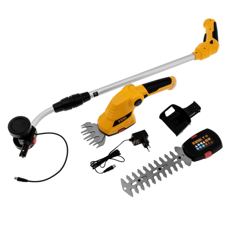 Ножницы-кусторез DENZEL G801E с телескопической штангой, с аккумулятором 7.2В Li-Ion 1.5 Ач