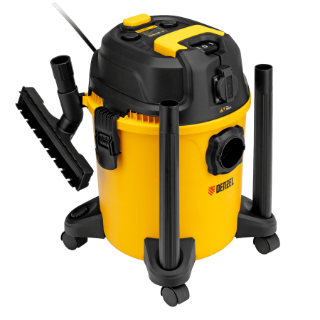 Пылесос строительный DENZEL RVC20, 1400 Вт, бак 20 л, шланг 3 м, розетка с автосинхр. Пылесос строительный DENZEL RVC20, 1400 Вт, бак 20 л, шланг 3 м, розетка с автосинхр.