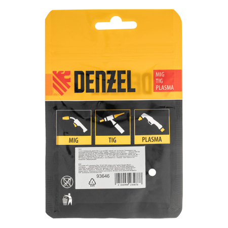 Сопло газовое DENZEL d12, длина 53м, 2 шт для MIG горелки тип 15