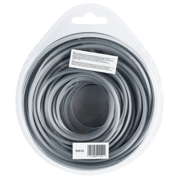 Леска для триммера DENZEL армированная алюминием квадратная, 2,7мм х 15м, блистер ALUFLEX