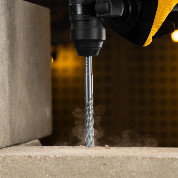 Бур по бетону DENZEL, цельная крестовая пластина, 12x165 мм, SDS PLUS