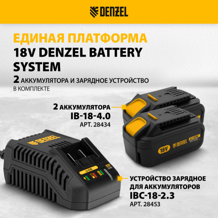 Снегоуборщик аккумуляторный DENZEL ESB-460-0, Li-Ion, 36В